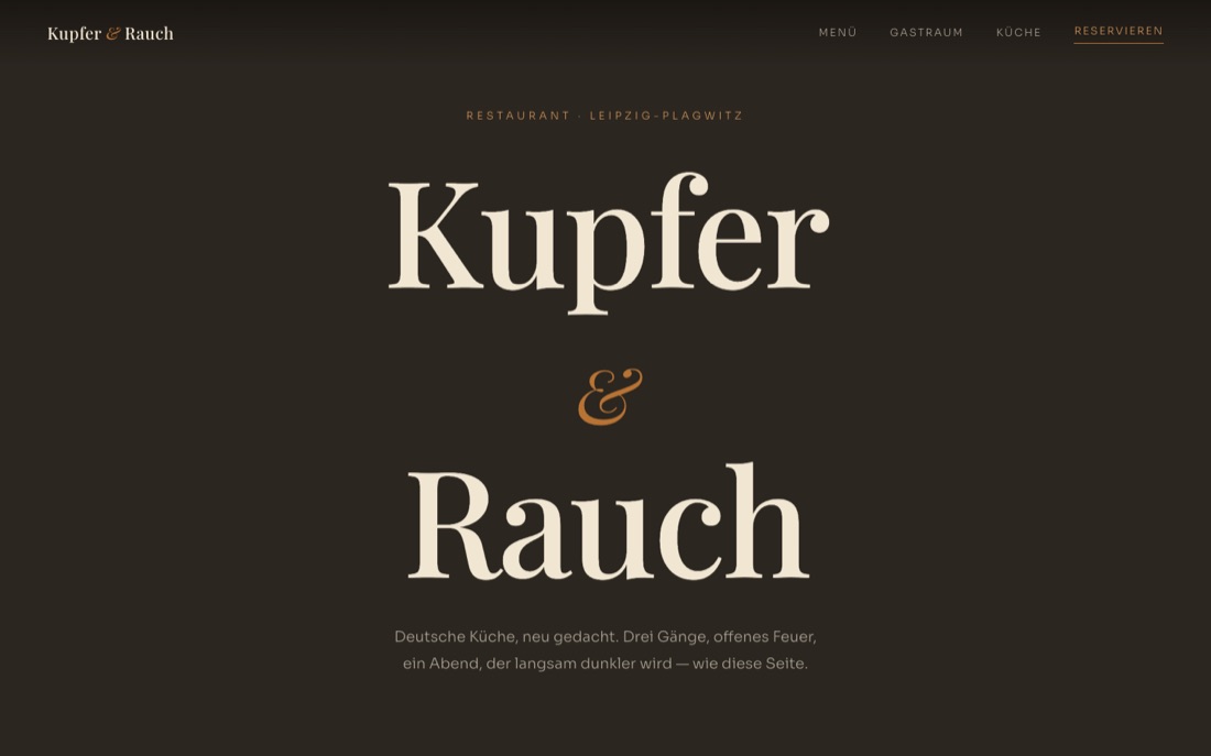 Template Restaurant Kupfer & Rauch
